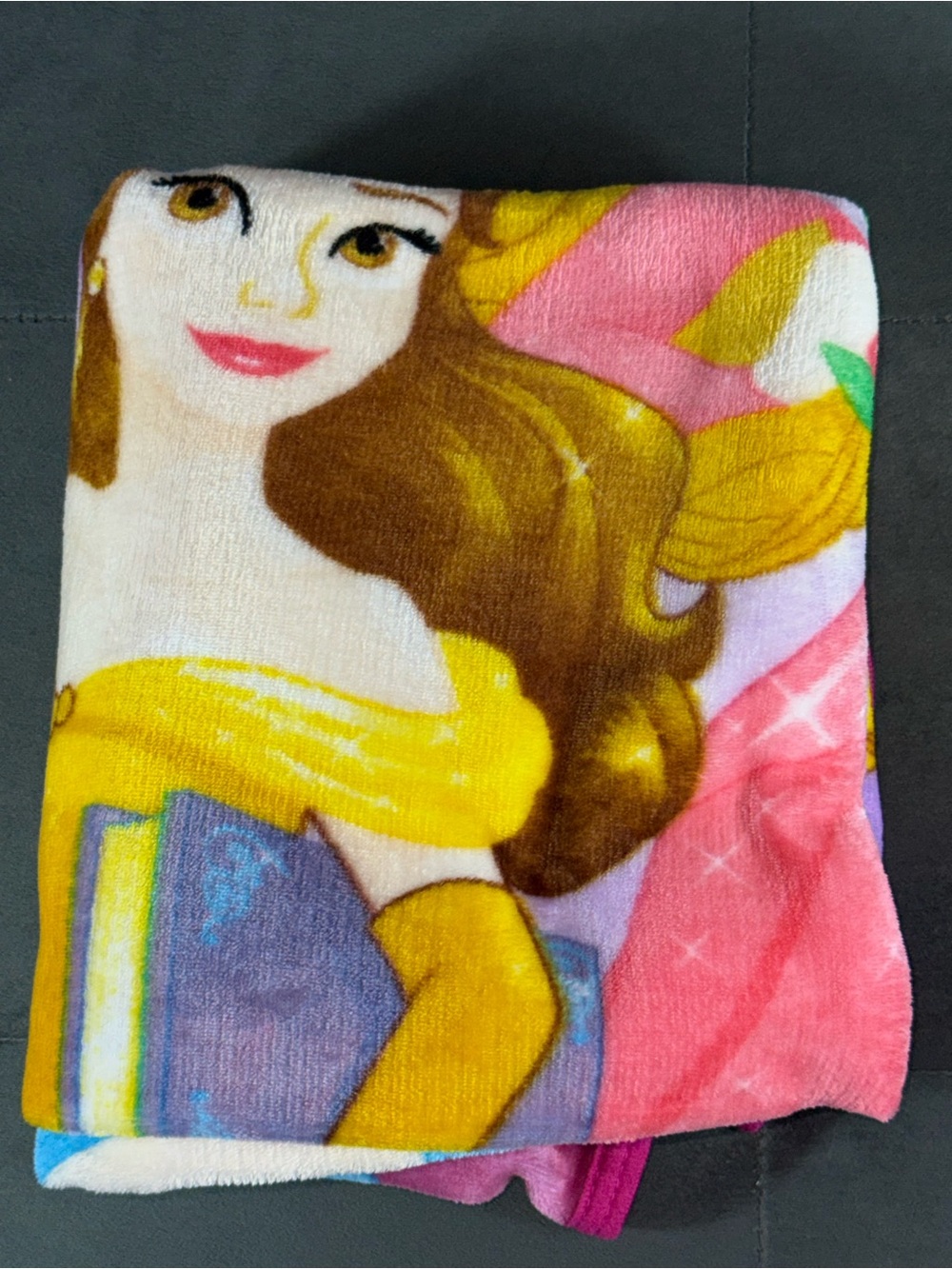 Disney Princess New Sparkle Dream 40” x 52” Purple Plush Blanket
